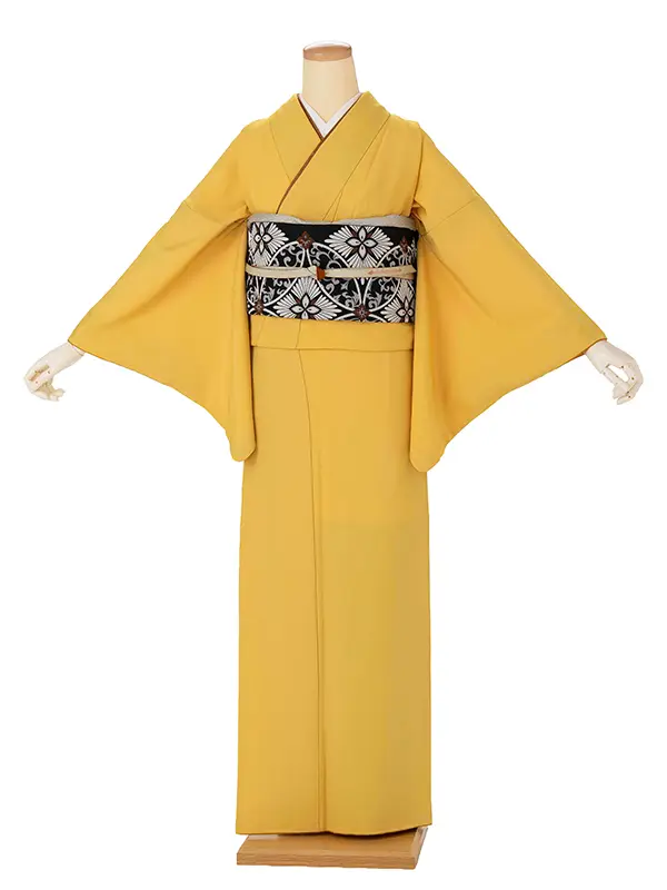 【ｺｰﾃﾞ】色無地レンタル ADD0329 からし