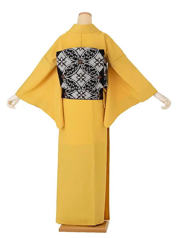 【ｺｰﾃﾞ】色無地レンタル ADD0329 からし