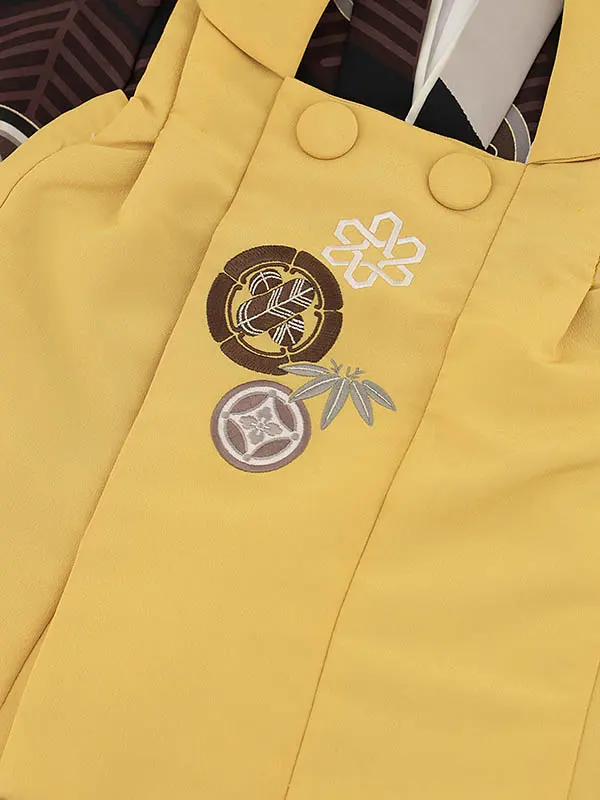 RENCA(3歳男児被布)3013からしxブラウン 菱文様に紋