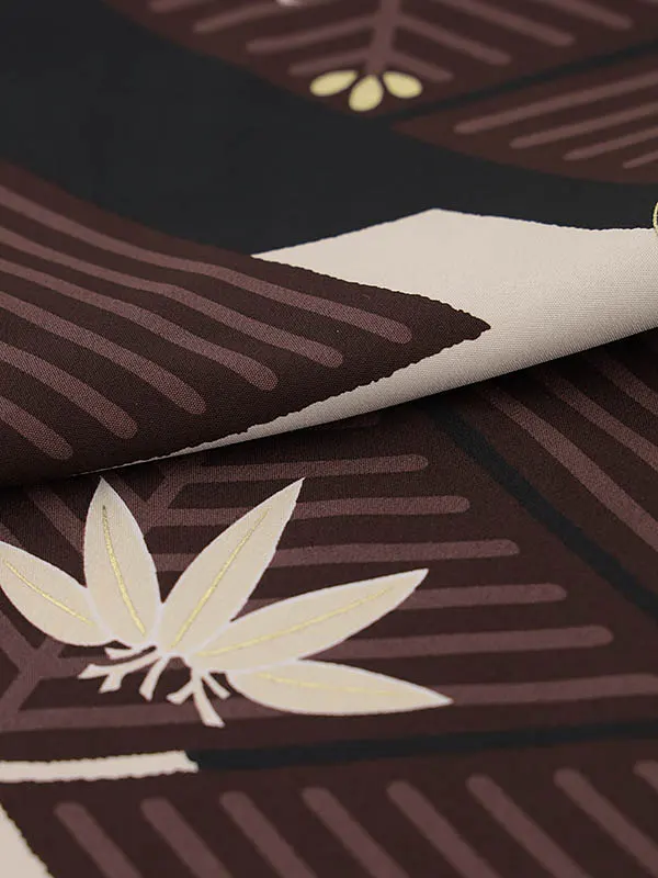 RENCA(3歳男児被布)3013からしxブラウン 菱文様に紋