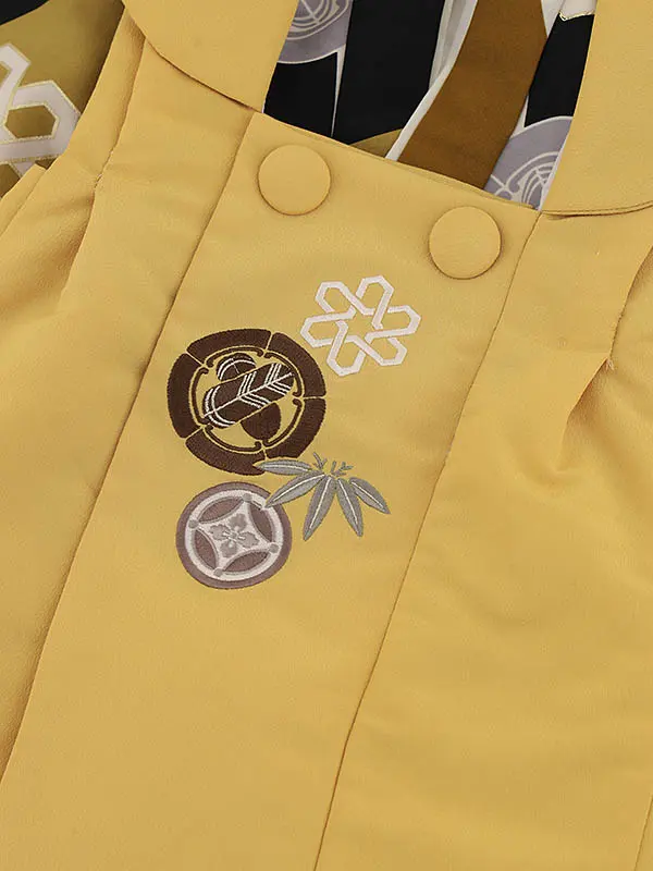 RENCA(3歳男児被布)3017からしxからし黒 変わり柄 紋