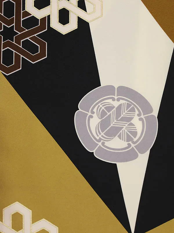 RENCA(3歳男児被布)3017からしxからし黒 変わり柄 紋