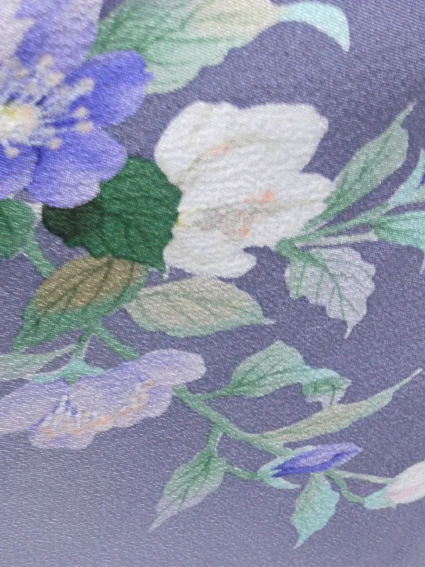 レンタル 訪問着 濃灰色  桜 No.140