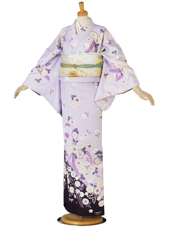 レンタル 訪問着 萩 辻が花風プリント No.152