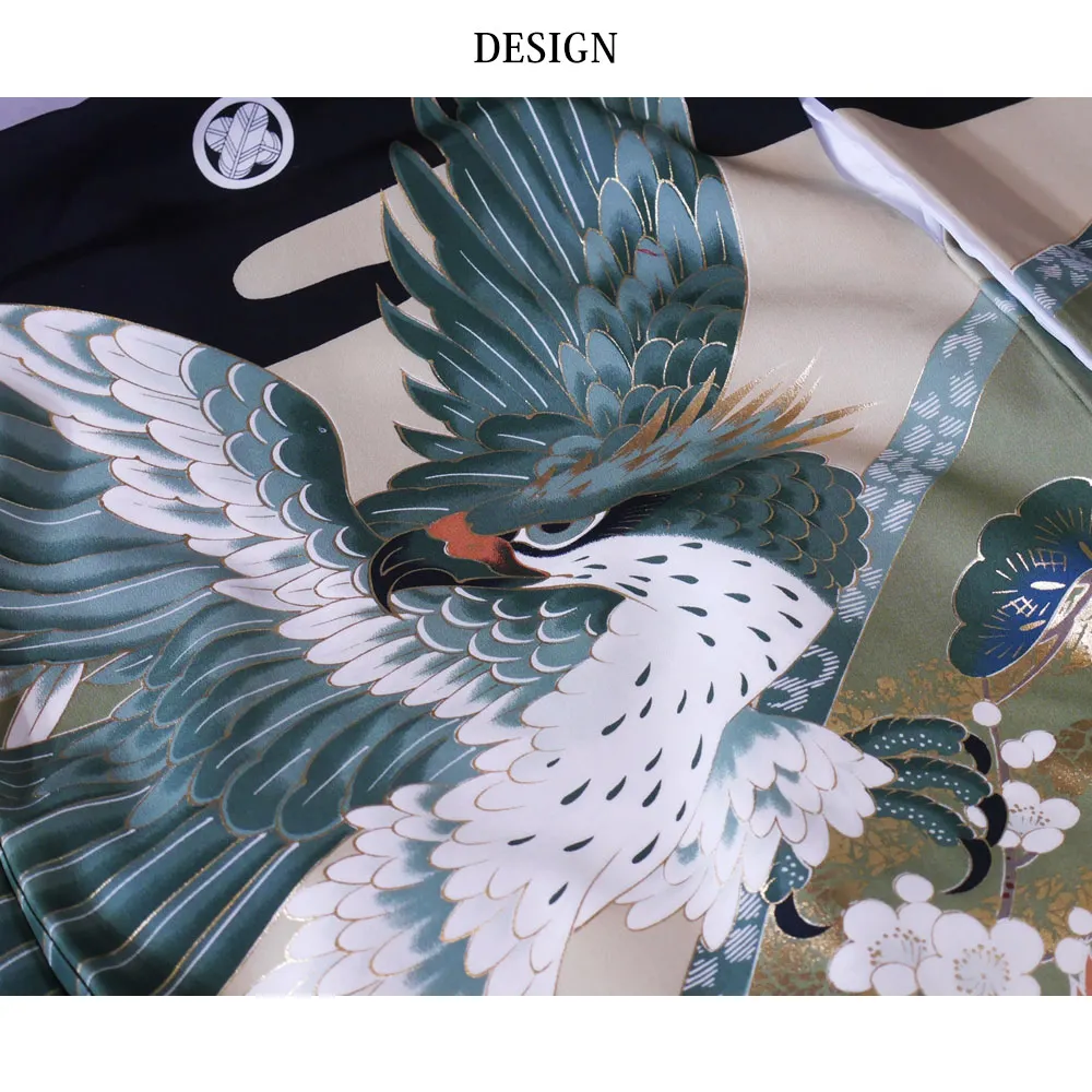 男児  レンタル お宮参り 熨斗目 紋入り 鷹 違い矢 黒