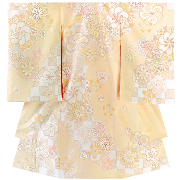 レンタル 産着 女の子 クリーム ねじり梅 No.69