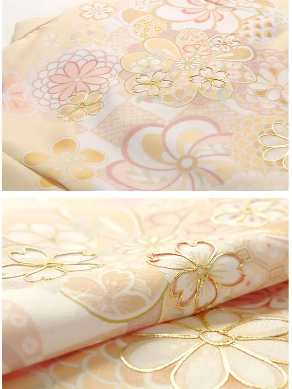 レンタル 産着 女の子 クリーム ねじり梅 No.69