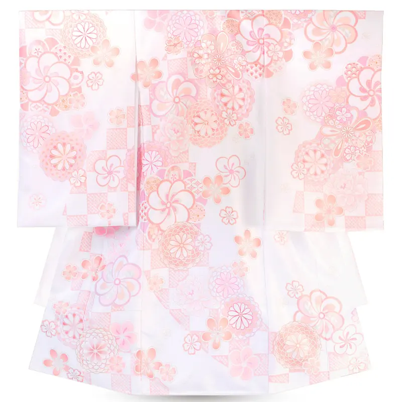 レンタル 産着 女の子 白 ねじり梅 No.74