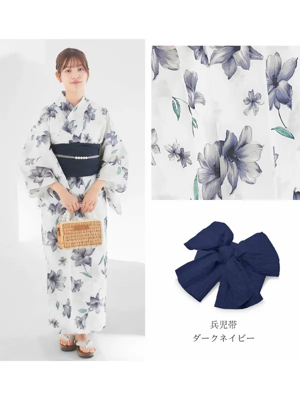 二部式 浴衣 レンタル 綿 着物レンタル 貸衣装  No.142