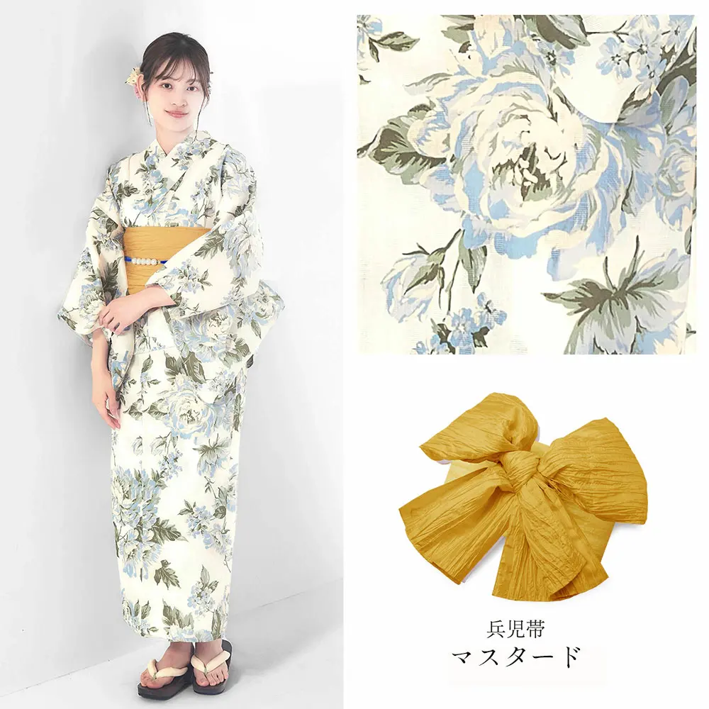 二部式 浴衣 レンタル 綿 着物レンタル 貸衣装  No.152