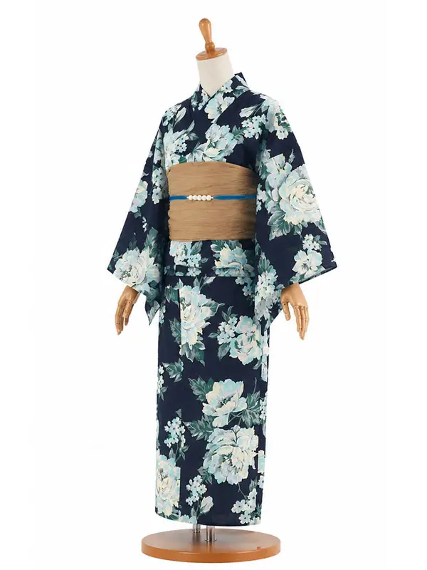 二部式 浴衣 レンタル 綿 着物レンタル 貸衣装  No.153