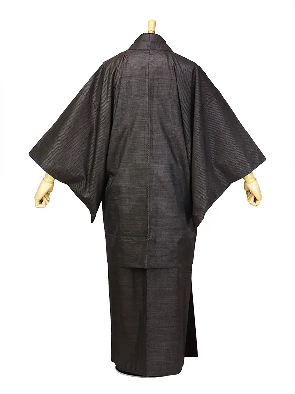 【正絹】紬 羽織着物/アンサンブル/ Ｍサイズ/CY0044