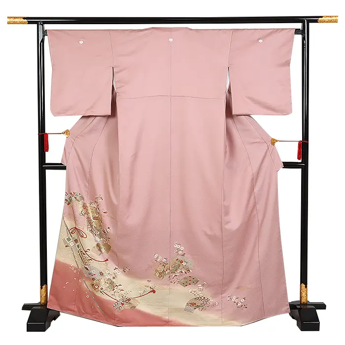 色留袖・ピンク系・五つ紋・五三の桐 0265