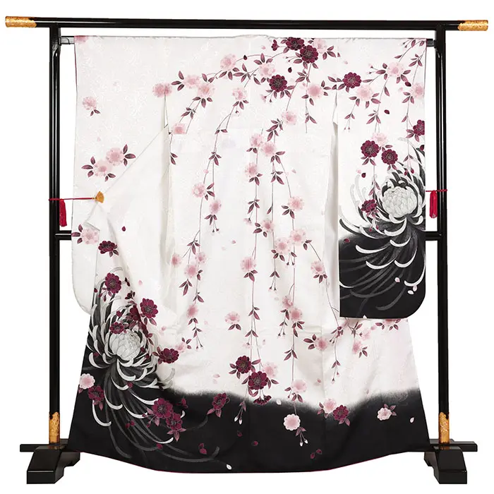 振袖 白系 乱菊・桜花 0639