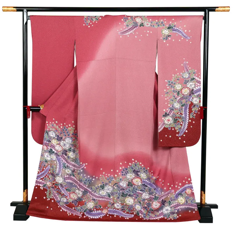 振袖 ピンク系　辻が花 0876