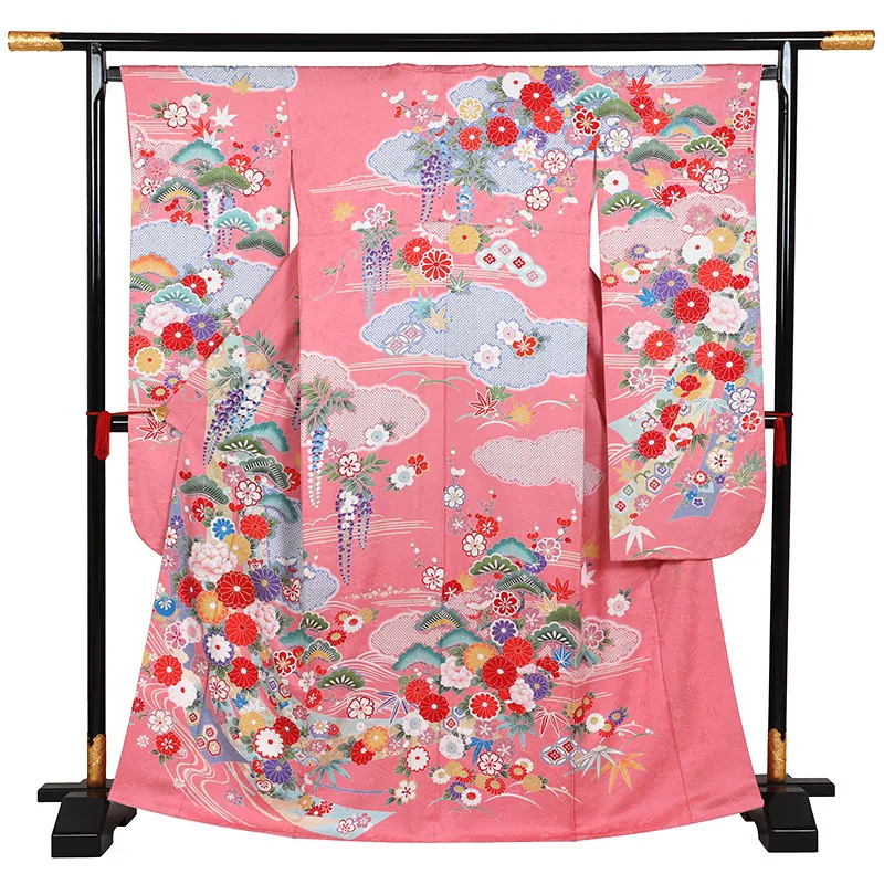 振袖ピンク系 IKKO RED RABEL  流水に四季花 0897