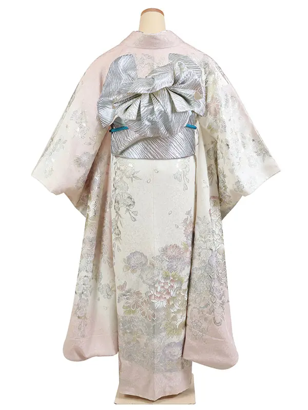 振袖 ピンク系 牡丹唐草 金彩加工 0934