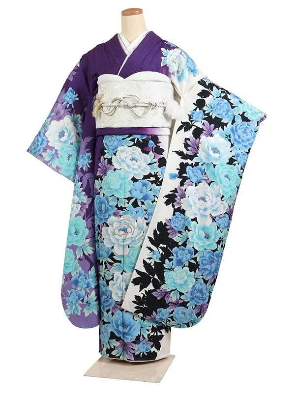 振袖 ”hiromichinakano” 紫系 牡丹づくし 0943