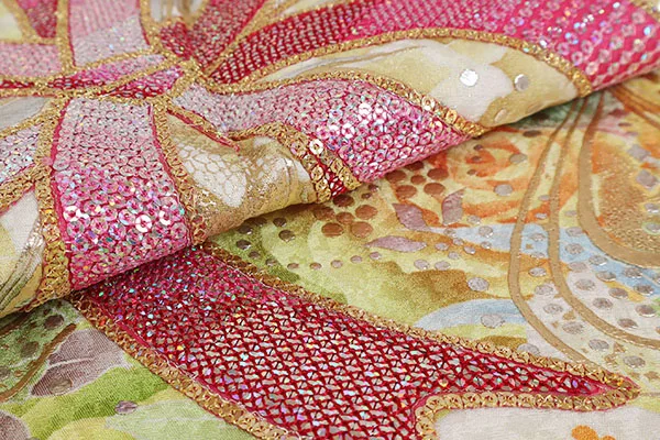 振袖 茶系 花束 金彩加工 ｽﾊﾟﾝｺｰﾙ 0944