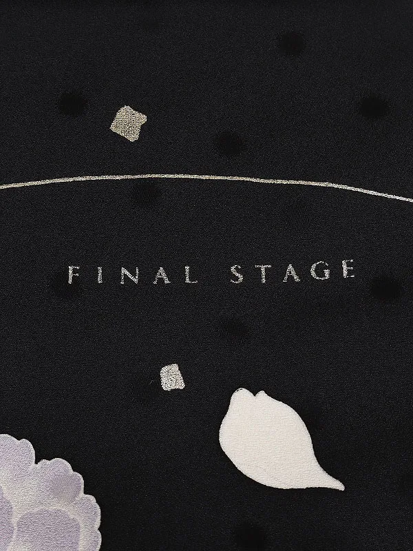 振袖 ”FINALSTAGE” 黒系 薔薇と牡丹 0949