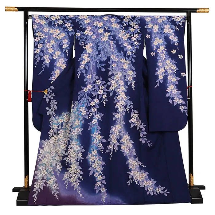 振袖 青系 枝垂桜 961