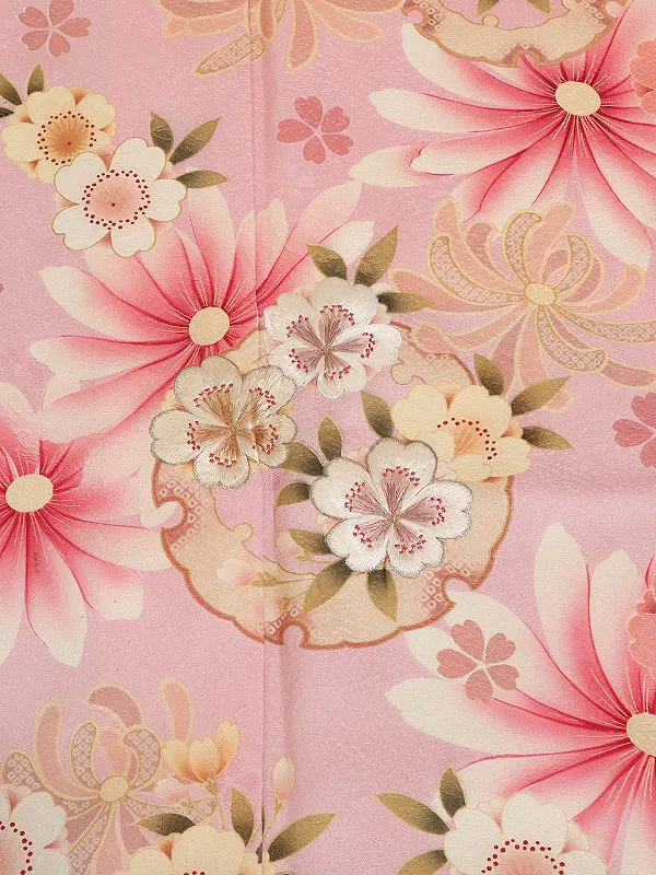 振袖 ピンク系 桜と菊尽くし 0974