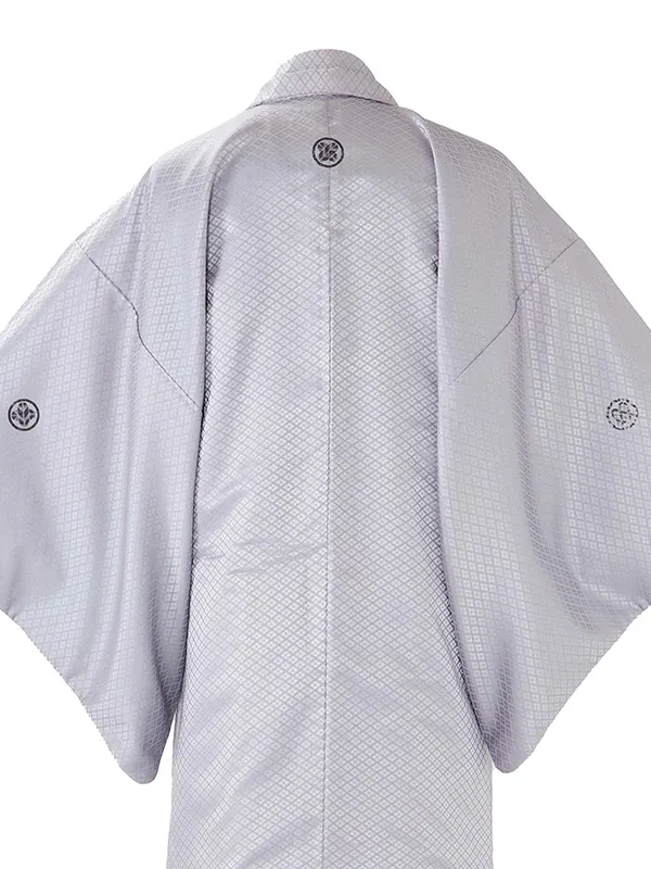 紋付袴 グレー系×銀黒ぼかし袴 0103