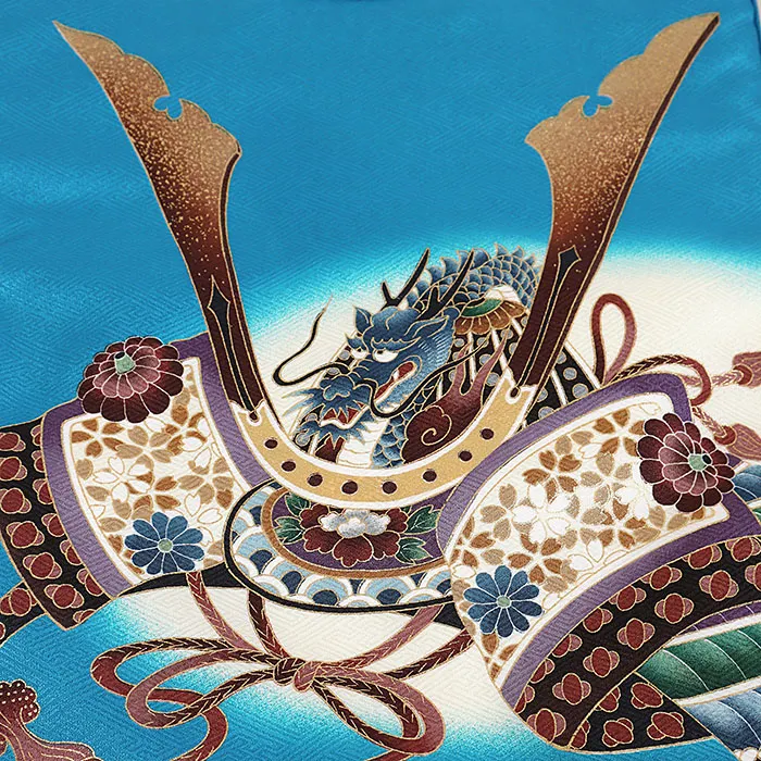 男児産着・青系・兜 /龍/ 0503