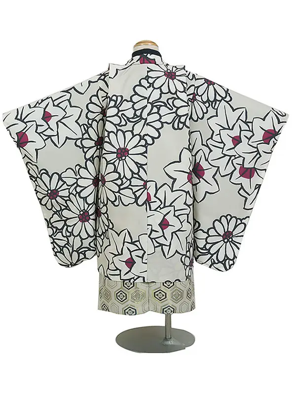 かんたん七五三レンタル・5才男児袴  ベージュ 花楓  ベージュ系袴 0113