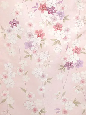 七五三・3才女児被布 ベージュ系×ピンク系 枝垂桜 3166