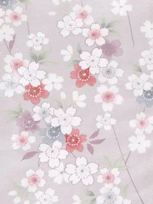 七五三・3才女児被布 シルバー系/白系 枝垂桜 3171