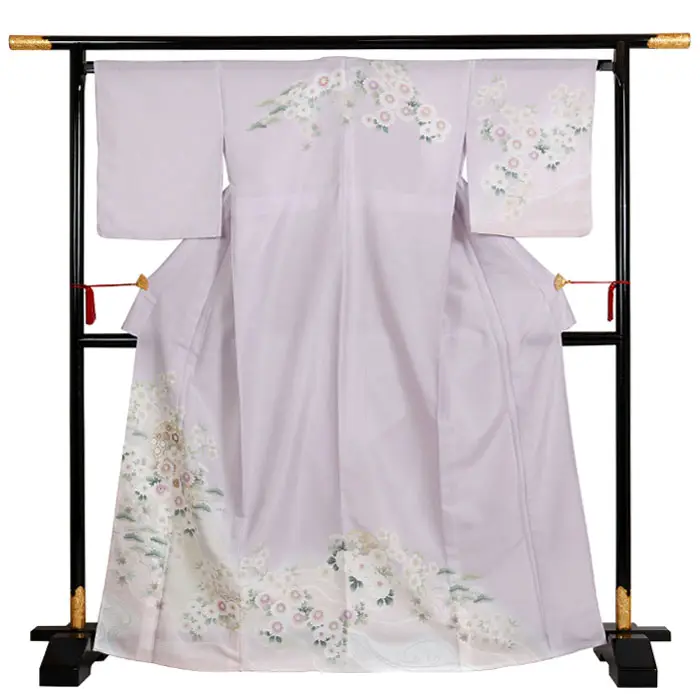 6月/9月 訪問着 単衣 紫系 菊花雪輪  0212