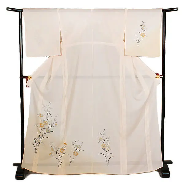 夏物 訪問着 絽 クリーム系 041