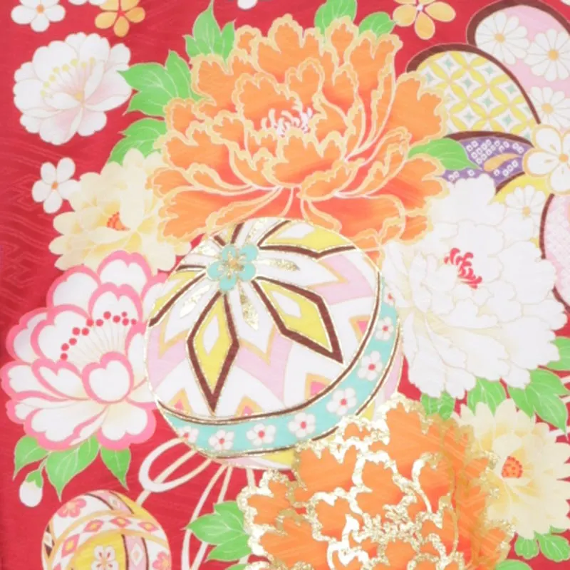 女児産着レンタル（お宮参り）16ひいな赤