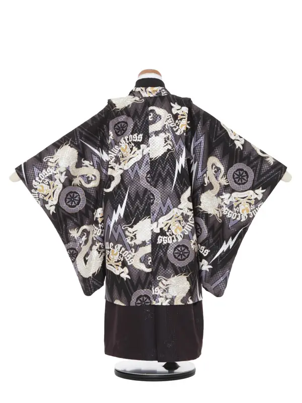 七五三ﾚﾝﾀﾙ（5歳男袴）1103黒龍ドクロ/1103