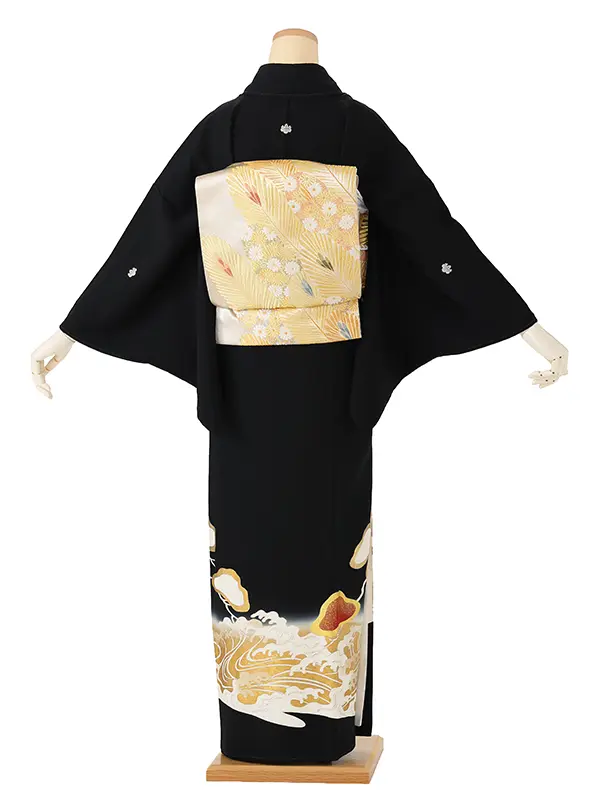 留袖 6521 手加工 波がしらに老松 高級品