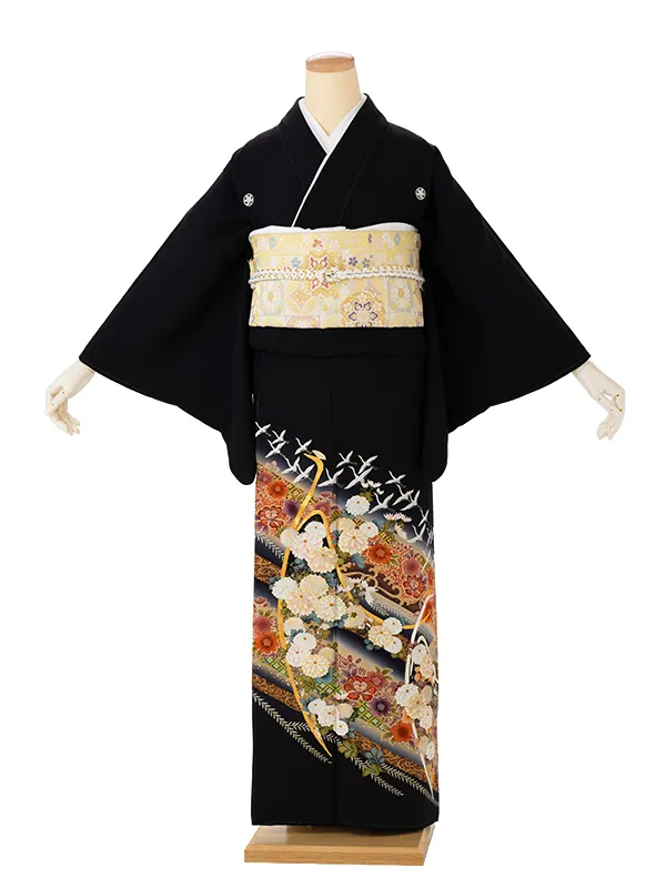 留袖 6526 辻が花 飛翔 万寿菊