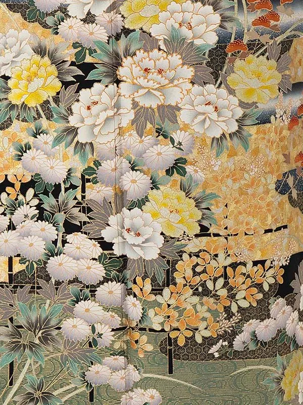 留袖 6528 牡丹に小花