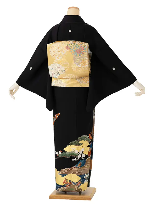 留袖 6532 松竹梅に雉 金の雲取り