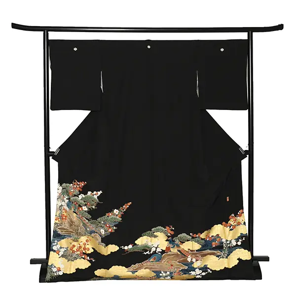 留袖 6532 松竹梅に雉 金の雲取り