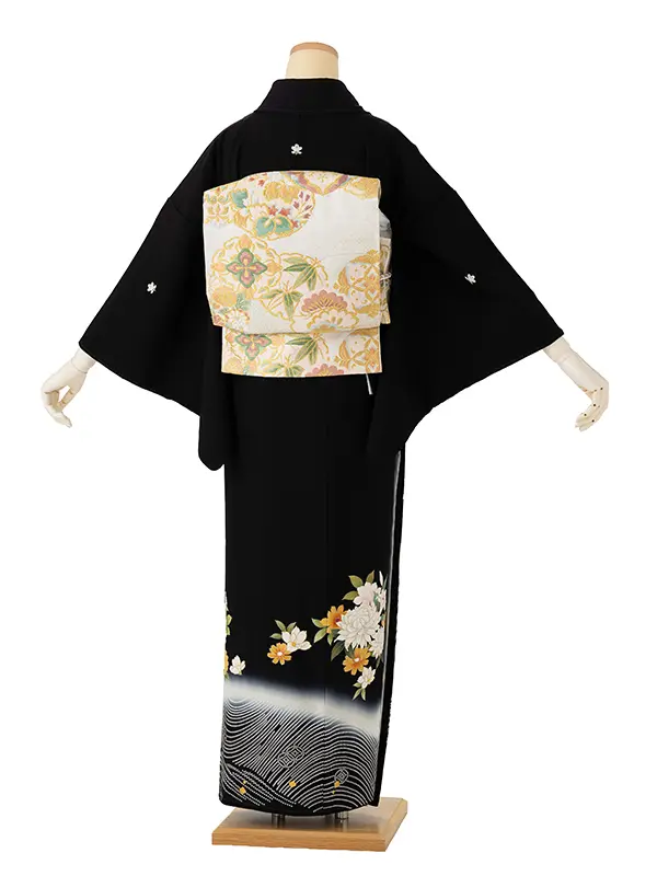 留袖 6537 鹿の子流水に芍薬 Sサイズ