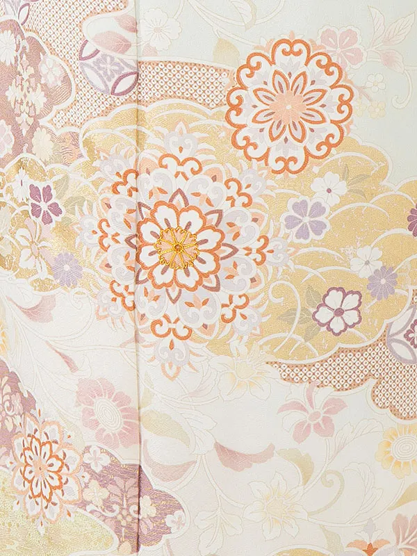 【正絹】訪問着  淡パステルグリーン 正倉院文様 華紋に唐花