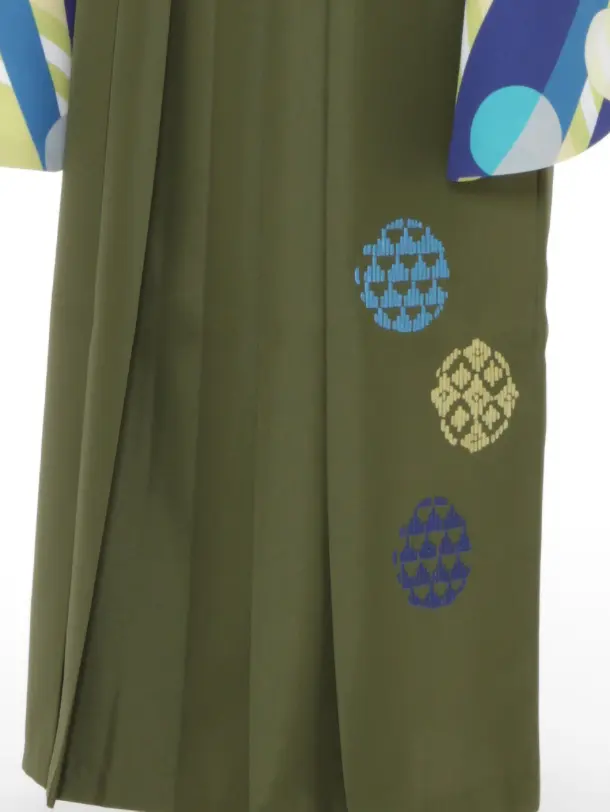 小学生卒業袴102L ジャパンスタイル セピアピンク フラワーモチーフ/グレー