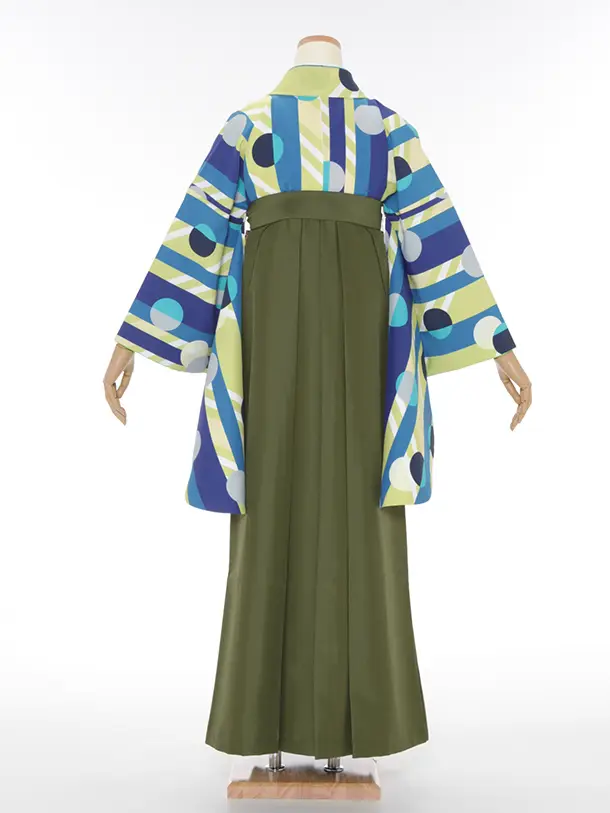 小学生卒業袴102L ジャパンスタイル セピアピンク フラワーモチーフ/グレー