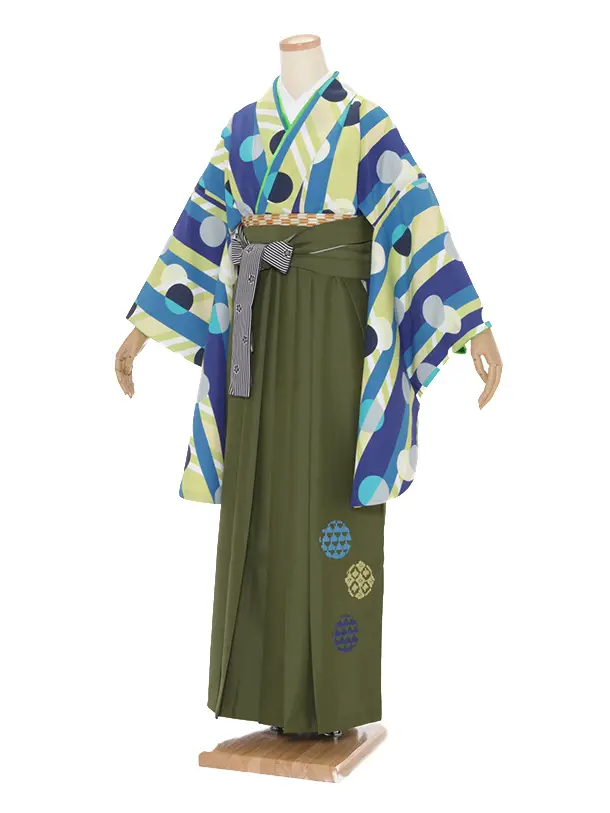 ひわドット/抹茶ドット刺繍　