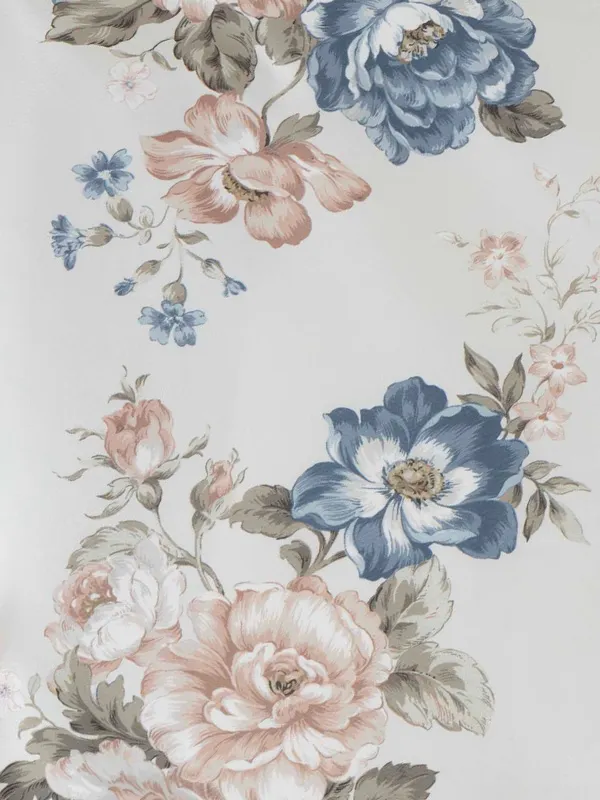 白  牡丹/ピンクベージュ ダマスクプリント