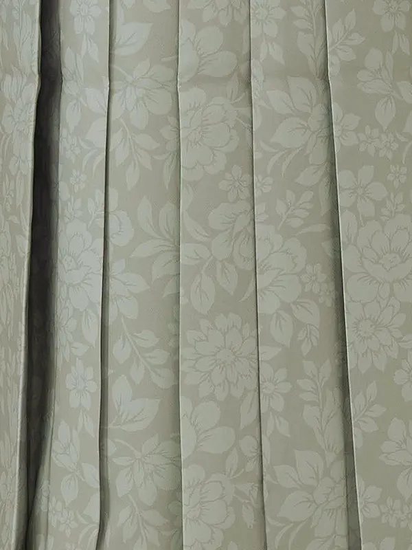 グリーン 百合・パンジー/グレージュ ボタニカルプリント