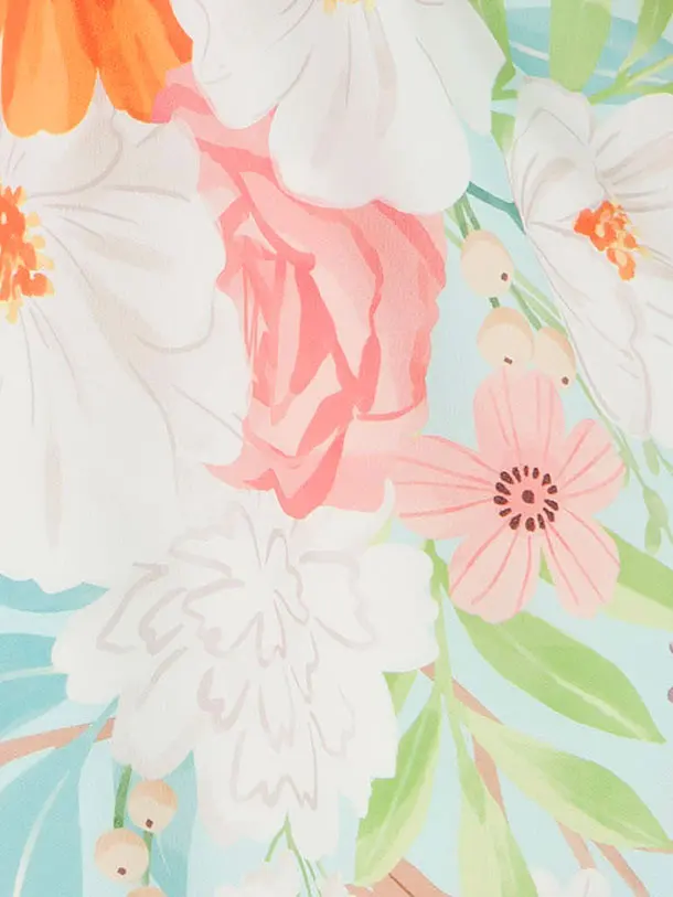 七五三女児 2歳3歳 2030 花わらべ 黄色/水色 カラフルフラワー