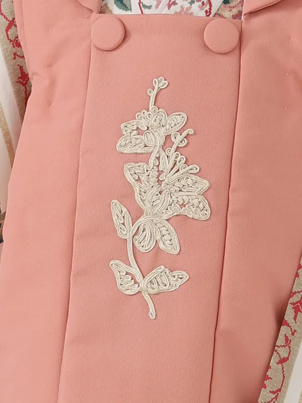 七五三女児3歳3271 和風館 コーラルピンク 刺繍/ゴブラン織調 薔薇