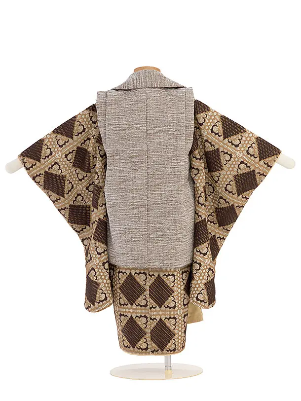 七五三女児 3歳 3323 ラフィネココ オークル/茶 ダイヤレース